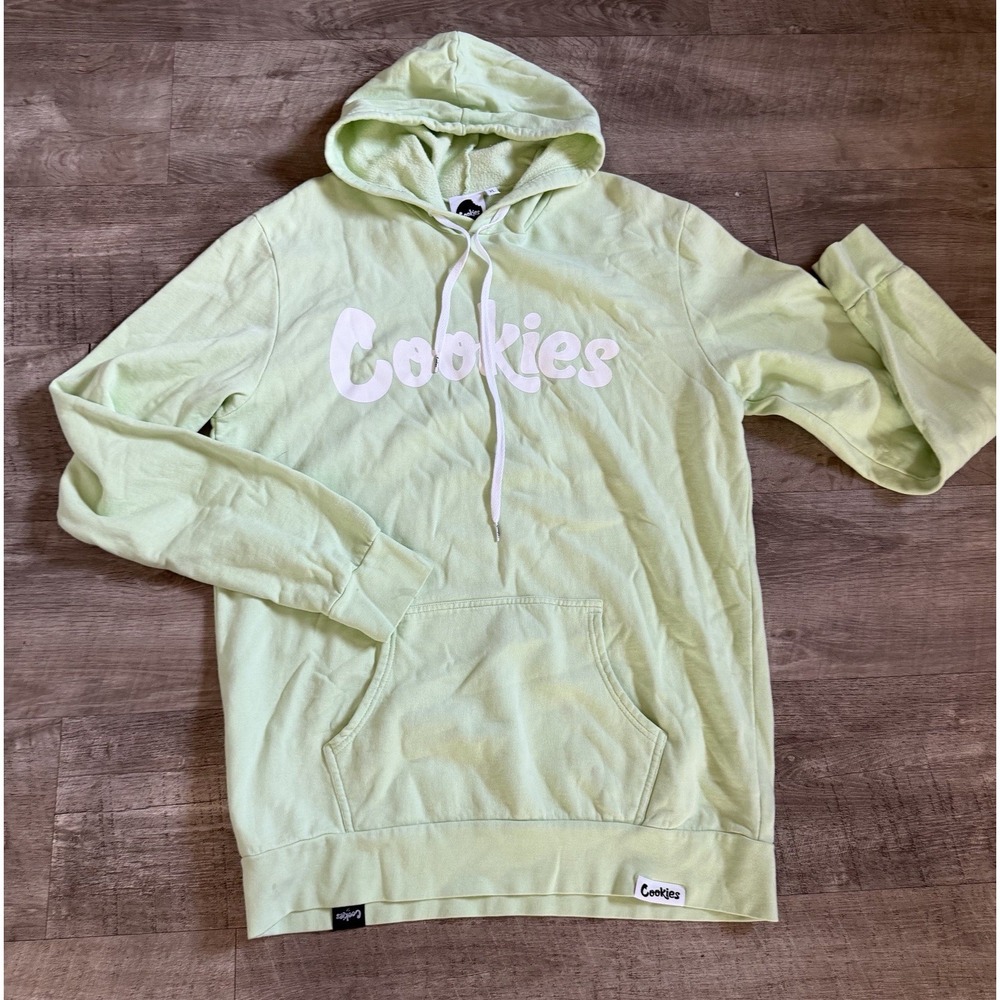 Cookies Original Logo Pullover Hoodie Mint Green Mens XL Sweatshirt